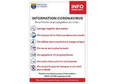 Communiqué Officiel : Coronavirus  - 13/03/2020  
